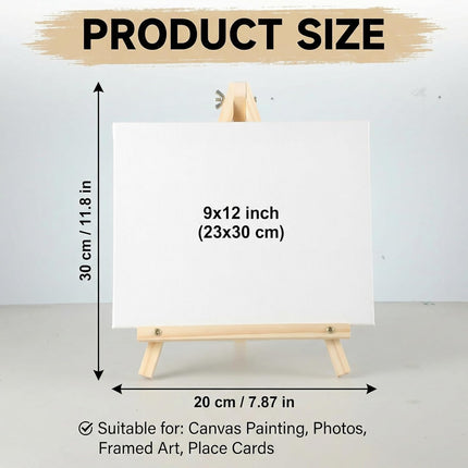 4 Pack 11.8In Tabletop Easel, Wooden Easels for Paiting Adjustable Foldable for Kids, Students, Beginners
