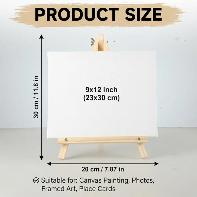 4 Pack 11.8 in Wooden Tabletop Easels for Painting