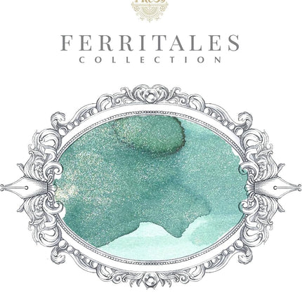 Ferris Wheel Press Ink, FerriTales Collection, Skies of Uproar, Sky Blue with Champagne Shimmer, 20ml Fountain Pen Ink Bottle