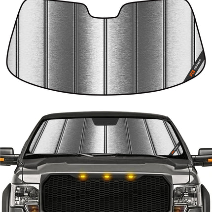 Windshield Sun Shade for Ford F150 2021-2025. Reflective Aluminum Film Front Window Sunshade B