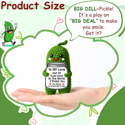 Romantic Crochet Pickle Plush Figure Gift
