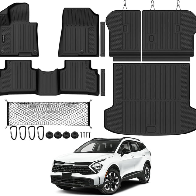 Floor Mats for 2026 Kia Sportage Hybrid, All Weather TPE Trunk Mat