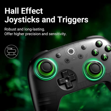 AKNES 8BitDo Ultimate 2C Wireless 2.4G Controller for Windows PC and Android, Gamepad with Hall Effect Joysticks and Hall Triggers, 1000Hz Polling Rate, Remappable L4/R4 Bumpers - Transparent Black