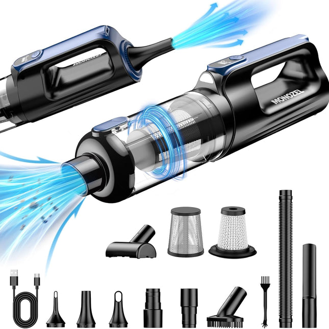 Car Vacuum Portable Cordless, 18000Pa 2 in 1 Vacuum Cleaner&Air Duster