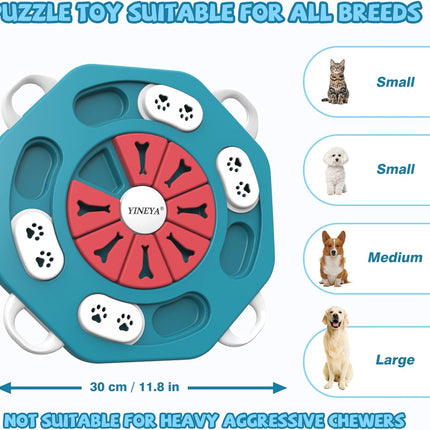 YINEYA Dog Puzzle Toy, Enrichment Toys for Dogs Training IQ & Treat Brain Games, Dog Toys to Keep Them Busy, Mental Stimulation for Dogs, Puppy Toy for Treat Dispensing, Puzzle for Small, Medium, Cats