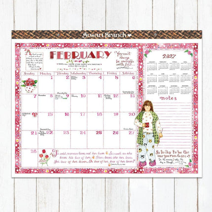 Cal 2027- Susan Branch Large Desk Pad Monthly Blotter