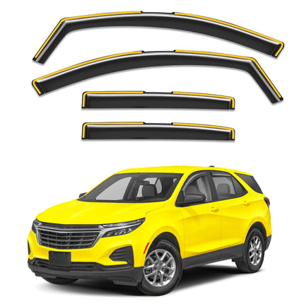 in-Channel Extra Durable Window Rain Guards for Chevy Silverado/GMC Sierra 1500 2019-2026 Crew Cab,Window Deflectors,Vent Visors,Side Window Shades, Truck Accessories-4pcs