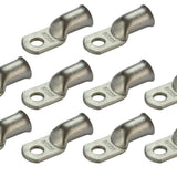 Terminales de cable de batería de cobre estañado para soldadura, 10 piezas, terminales 1/0 AWG orificio 5/16" - grado marino (opciones de 6 AWG a 1/0 AWG disponibles)