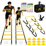 2 Pack Agility Ladder, Soccer Speed Training Equipment Set