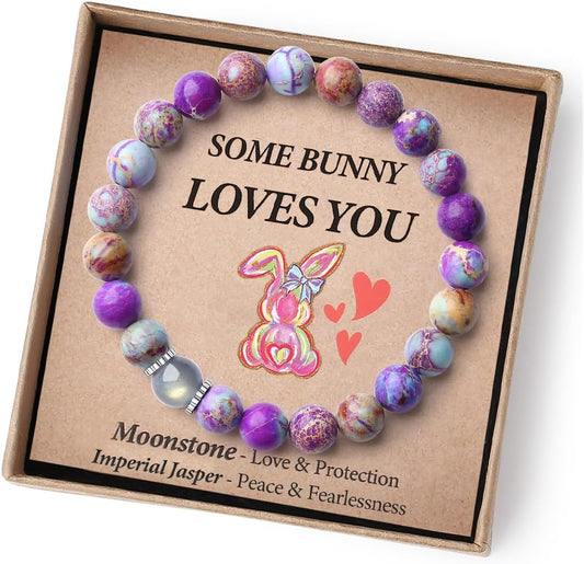 Moonstone Bracelet Easter Basket Gift for Kids, Teens, and Women