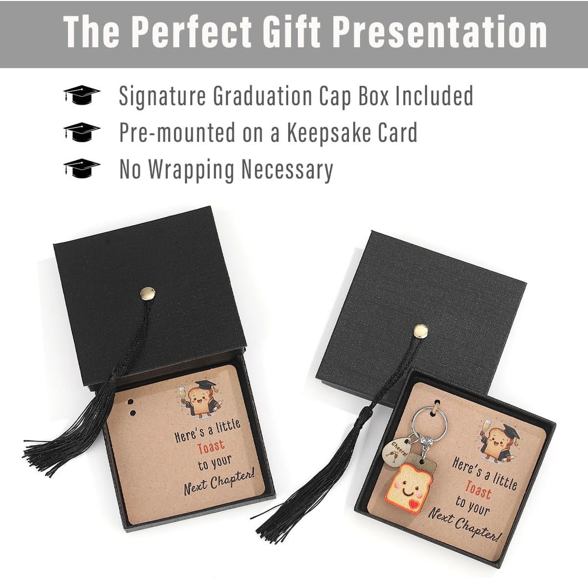 Graduation Gifts 2026 - "A Little Toast to Your Next Chapter Keychain with Card, Funny Senior 2026 Gifts - photo 4