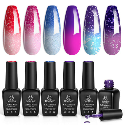 Jelly Gel Nail Polish Set, 6 Colors