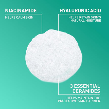 CeraVe Foaming Facial Cleanser, Daily Face Wash for Oily Skin, Hyaluronic Acid + Ceramides + Niacinamide, Fragrance Free & Paraben Free, Non-Drying Oil Control Face Wash, 8 Fluid Ounces