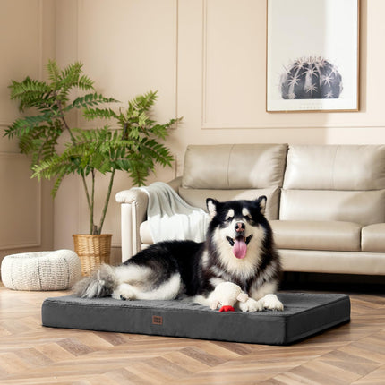 Cama ortopédica para perros grande con funda extraíble lavable, 41IN gris