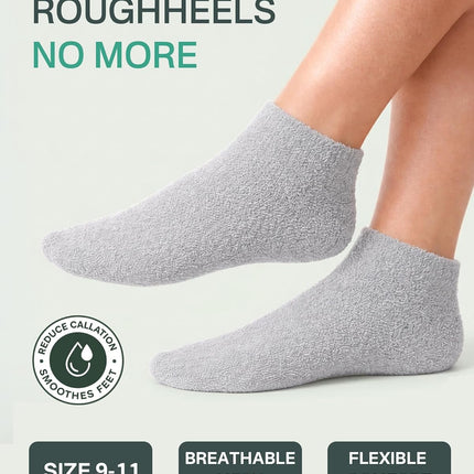 Moisturizing Socks for Dry Cracked Feet, Silicone Socks for Foot Spa(Size 9-11), Gel Socks for Foot Care Overnight, Aloe Socks Heel Protector for Cracked Heel Treatment, Self Care Gifts for Women