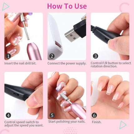SAVILAND Advance Electric Nail Drill: Exclusive Series 20000RPM Portable Efile Nail Drill Machine Complete Drill Bits for Remove Acrylic Nails Manicure & Toenails Nail Care Home Salon DIY