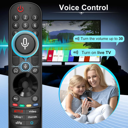 AN-MR24gn-Magic-for-LG-Smart-TV-Voice-Remote-Control-Replacement Universal Compatible with LG OLED Webos Thinq Nano Cell Service TVs for AKB75855501 MR23gn MR22gn MR21ga MR20ga