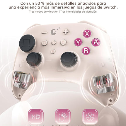 GuliKit TT Pro Wireless Controller for PC, Android, iOS, Switch 1/2, 720° Adjustable TMR Joystick, with 950mAh Long-Lasting Battery, Switch Wake-Up Function and 4 Detachable Metal Back Buttons-GB
