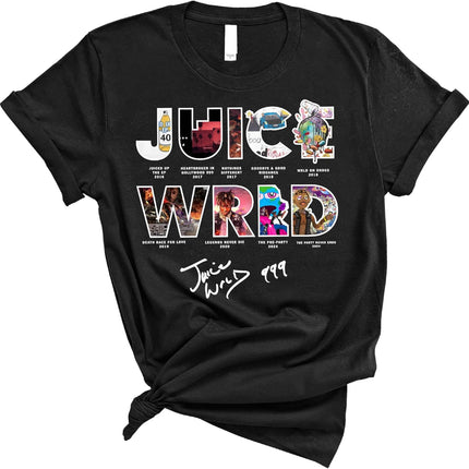 Vintage 999 Album Era Collage T Shirt Streetwear Style Music Inspired Short Sleeve Casual Tee