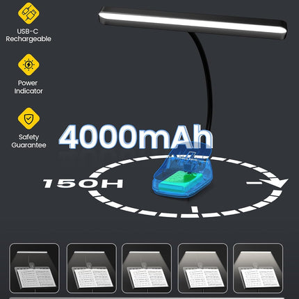 Glocusent 81 LED Music Stand Light, Super Bright & Eye Caring, 3 Color & 5 Brightness Piano Lamp with Shield, Rechargeable Long Lasting to 150-Hr, Perfect Piano Light for Grand Piano, Keyboard, Guitar