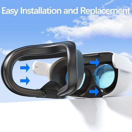 Face Cushion Pad for Meta Quest 2 VR Facial Interface Replacement PU Leather Foam for Oculus Quest 2 Vr Cover