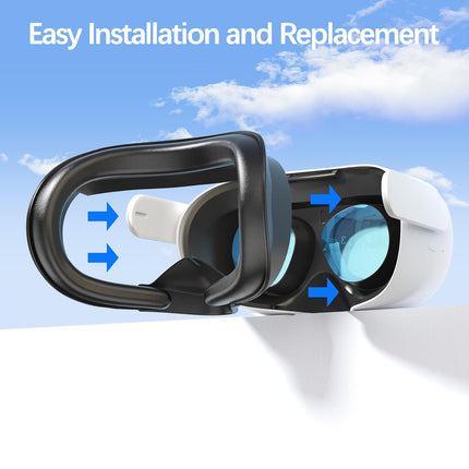Face Cushion Pad for Meta Quest 2 VR Facial Interface Replacement PU Leather Foam for Oculus Quest 2 Vr Cover