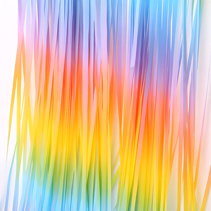 Iridescent Party Streamers Backdrop 3.2ft x 6.5ft 2 PCS