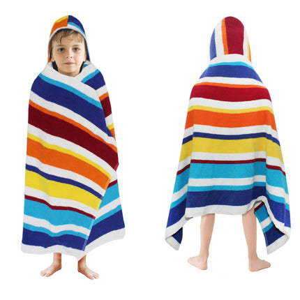 Hooded Bath Towel Wrap - 100% Cotton Soft Hooded Kids Towel