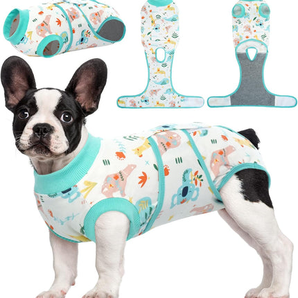 Kuoser Recovery Suit for Dogs Cats After Surgery, Professional Pet Recovery Shirt Dog Abdominal Wounds Bandages, Substitute E-Collar & Cone,Prevent Licking Dog Onesies Pet Surgery Recovery Suit