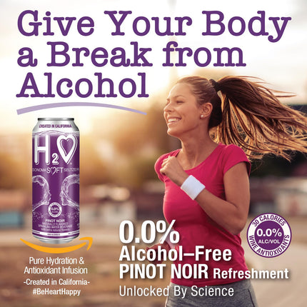 0.0% Alcohol Pinot Noir | Non-Alcoholic Wine Alternative, Made in Sonoma | Low Calorie, No Sugar Added | Backed by Science | 12 x 12 fl oz Cans