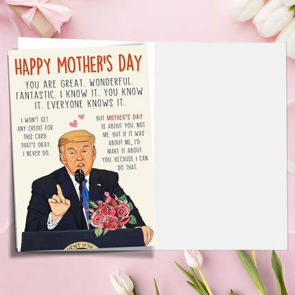 Funny Mothers Day Card, Humor Mothers Day Gifts for Mom from Daughter Son, Unique Mother’s Day Card for Wife from Husband