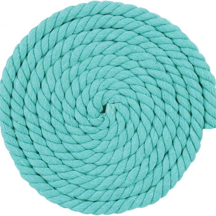 Super Soft 3 Strand Twisted Cotton Rope (Light Blue, 1/2 Inch x 25 Feet)