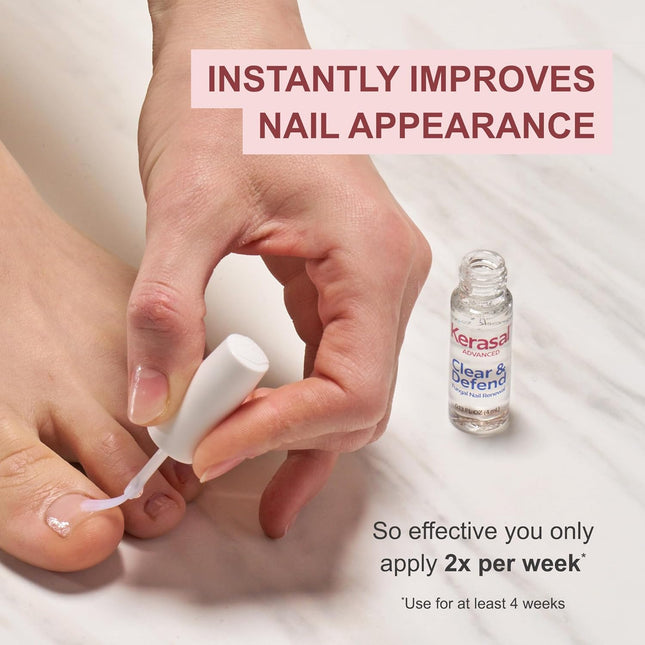 Advanced Clear & Defend Nail Renewal, Polish-Compatible Nail Repair with Urea and Spirulina, 0.13 Fl Oz