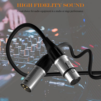 15FT XLR Microphone Cable, XLR Male to Female Balanced Mic Cord, 2 Pack