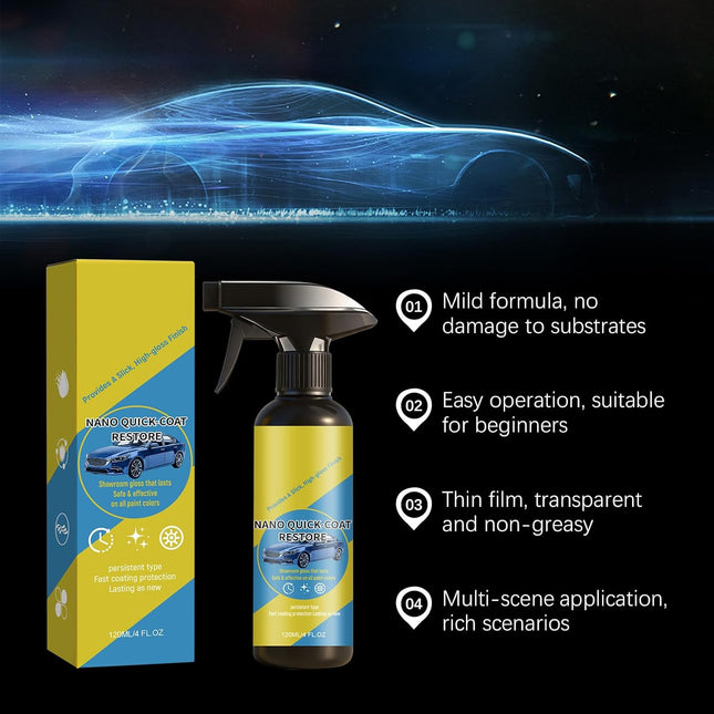 2PC Nano Quick Coat Restore,Quick Effect Coating Agent