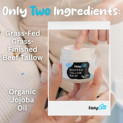 100% Grass Fed Beef Tallow Whipped Face Balm with Organic Jojoba Oil - photo 2