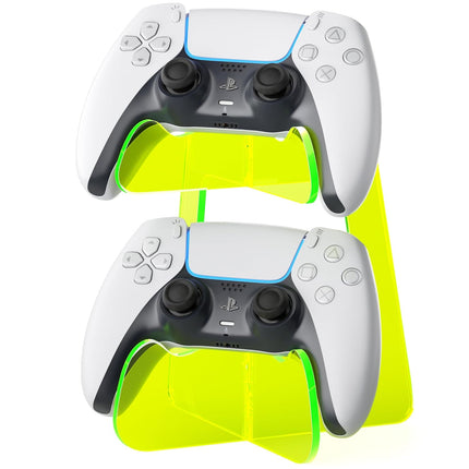 AFOOYO Dual Controller Holder Gaming Accessories,Suitable for Almost All Controllers, Controller Stand and Organizer(Green)