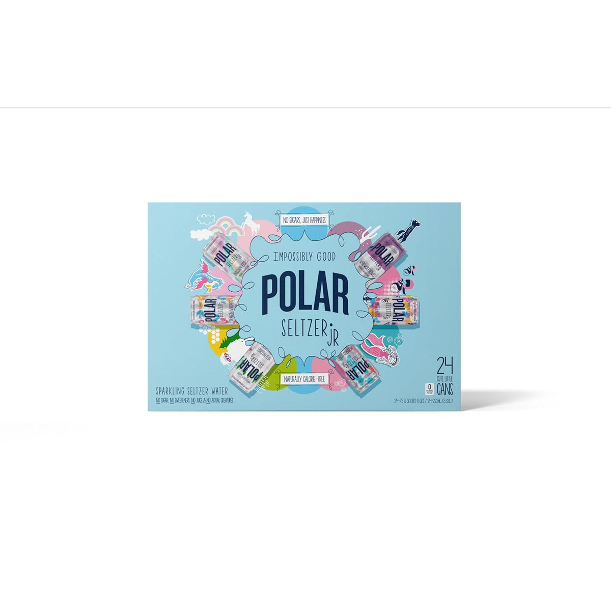 Seltzer Jr Variety Pack, 7.5 fl oz Cans, Pack of 24 Six Flavors, Mini Cans, No Sugar, No Sweeteners - photo 3