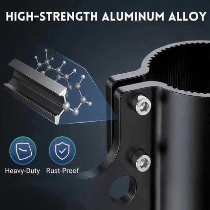 2026 NEW Aluminum Trailer Chain Holder, Heavy Duty Towing Chain Organizer with 7-Way RV Plug Holder Cover,Camper Trailer Towing Accessories-1PCS Set