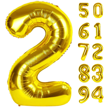 Gold 1 Balloon - Number Balloon 40 Inch, 1st Gold Birthday Decorations