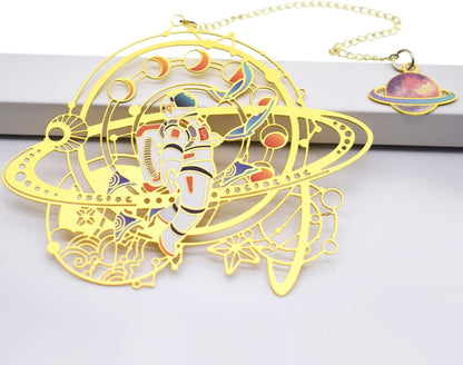 Metal Bookmark Gift - Astronaut and Moon Phases - photo 4