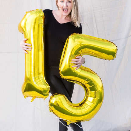 Gold 1 Balloon - Number Balloon 40 Inch, 1st Gold Birthday Decorations