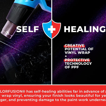 ColorFusion PPF by VViViD, Gloss Cosmic Purple Dry Apply PPF Vinyl Car Wrap Roll 1ft x 5ft