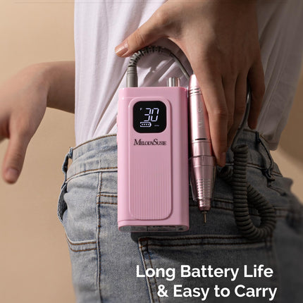 Taladro de uñas inalámbrico con clip de 30,000 RPM para principiantes