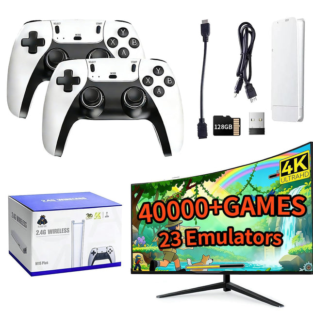 2026 New Retro Gaming Console, Retro Gaming Stick with 40,000+ Classic Game and 23 Game Emulators, Plug & Play 4K HDMI
