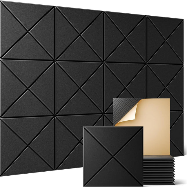 12 Pack X-Lined Self-Adhesive Acoustic Panels