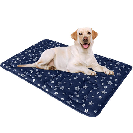 Dog Crate Bed Mat (36" X 23"), Soft Dog Bed Pad Mat with Cute Stars