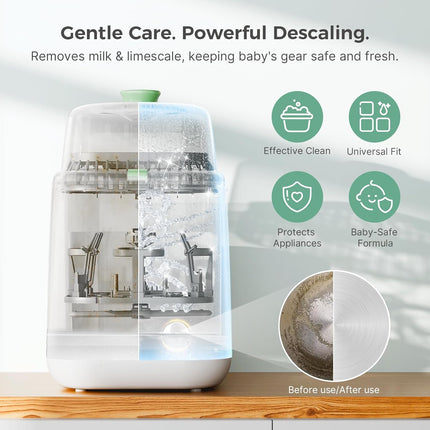 Momcozy Official Descaling Tablets, Compatible KleanPal Pro Baby Bottle Washer, Descaler for Milk & Limescale Removal, 30 Count