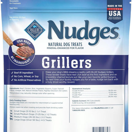Blue Buffalo Nudges Grillers Natural Dog Treats, Beef, 16oz