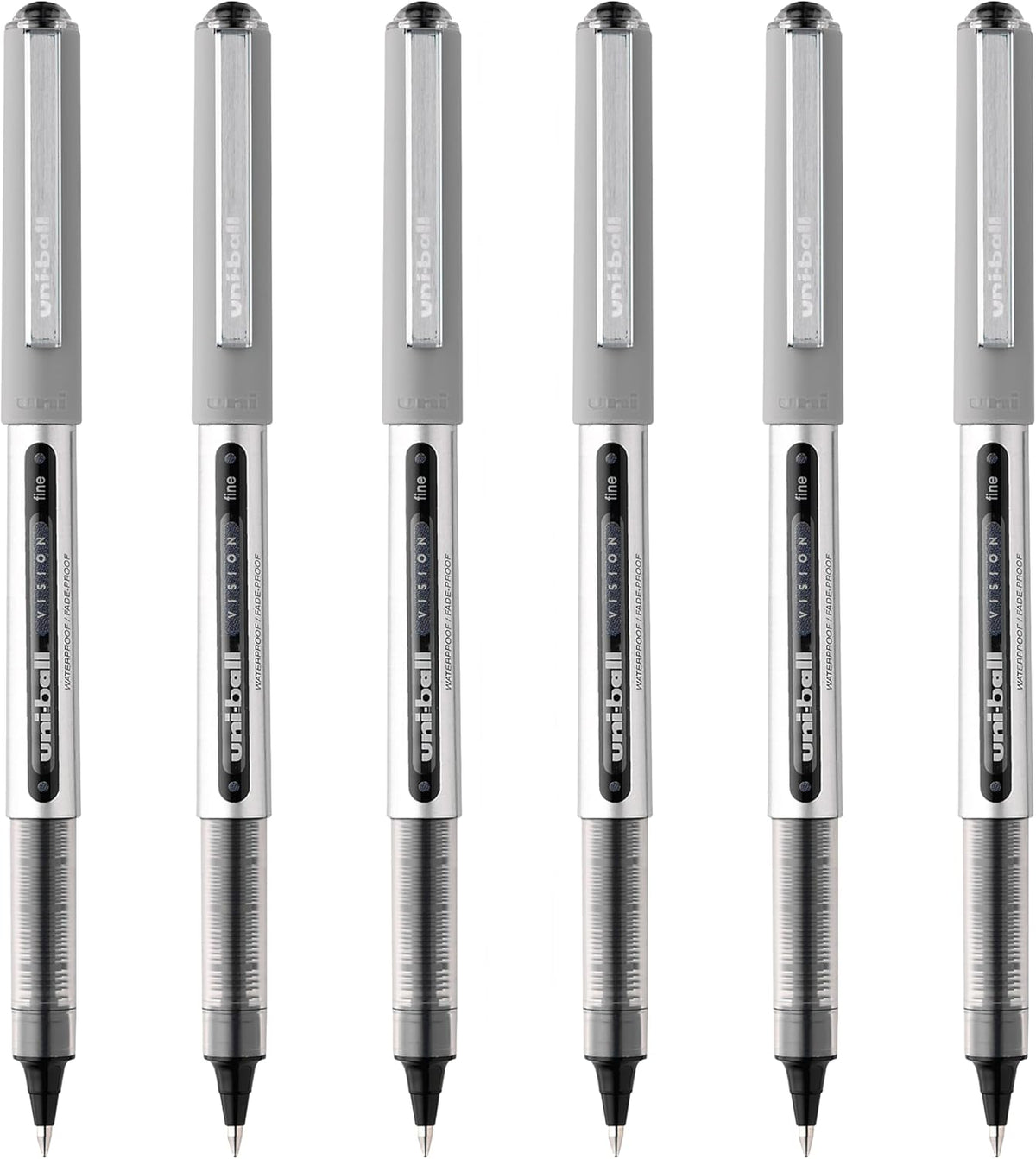Rollerball Pen, Fine Point (0.7mm), Black Ink, 6 Pens